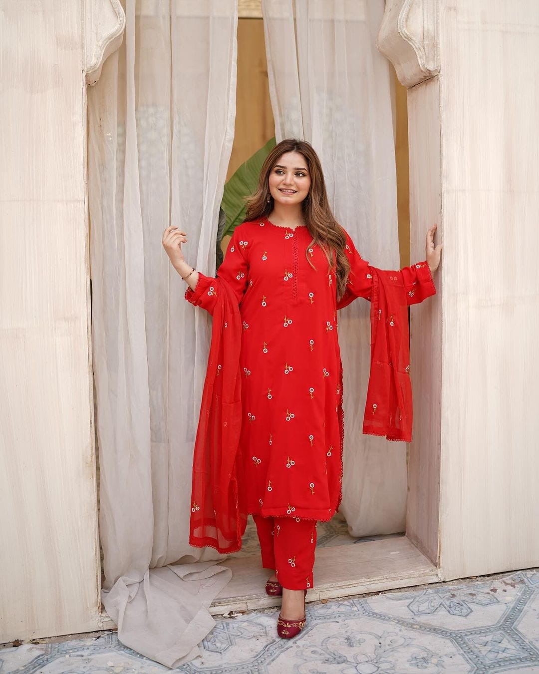 3Pc Embroidered cotton lawn Dress for Women