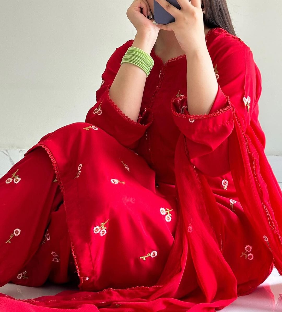3Pc Embroidered cotton lawn Dress for Women
