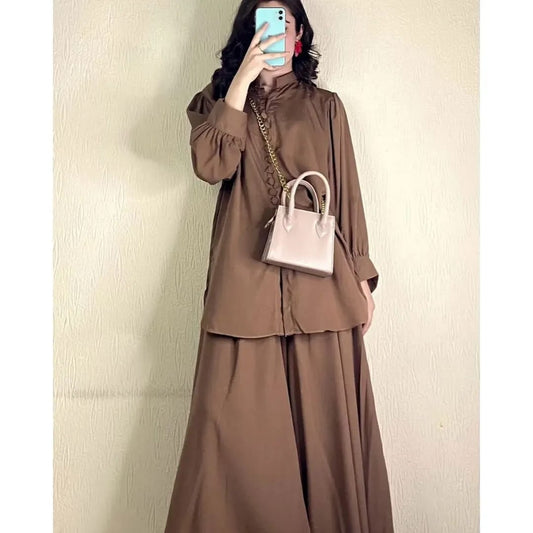 2pc western Flapper and shirt Dress for Women